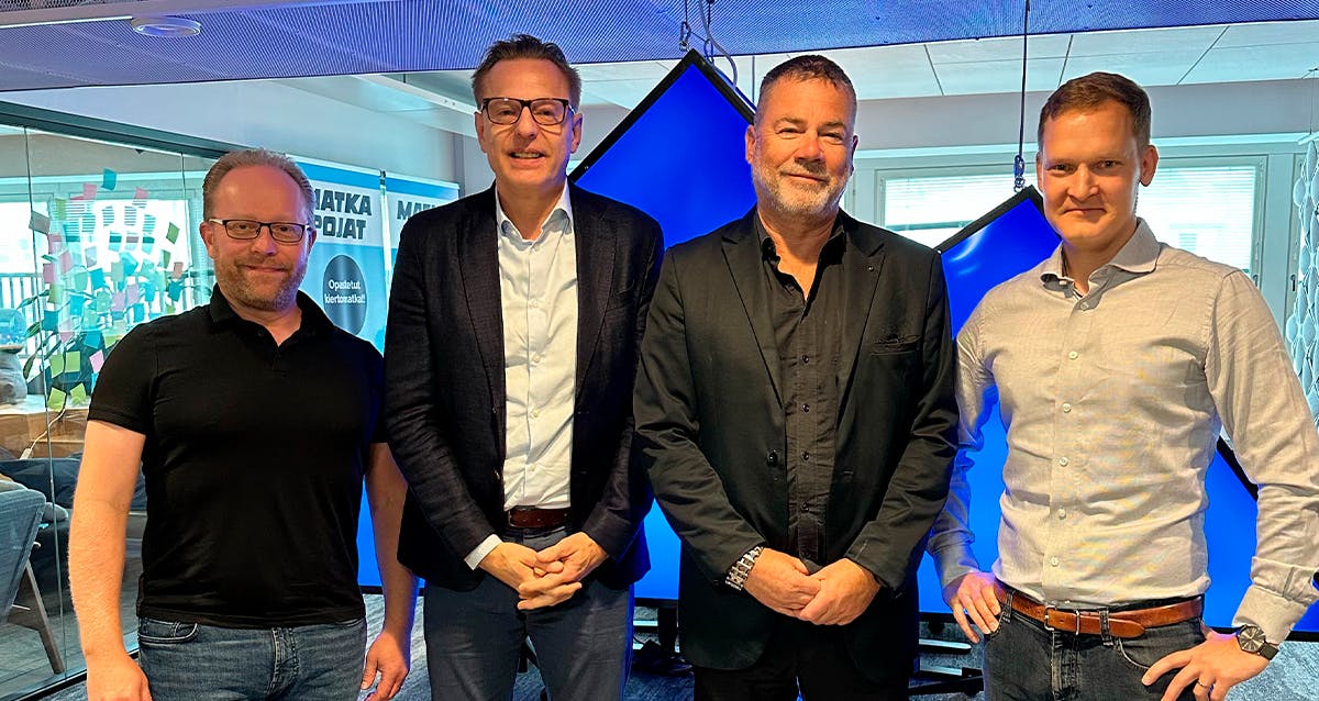 Kuvassa Pasi Latva, Per-Eric Troneus, Klas Hanson ja Jussi Viskari