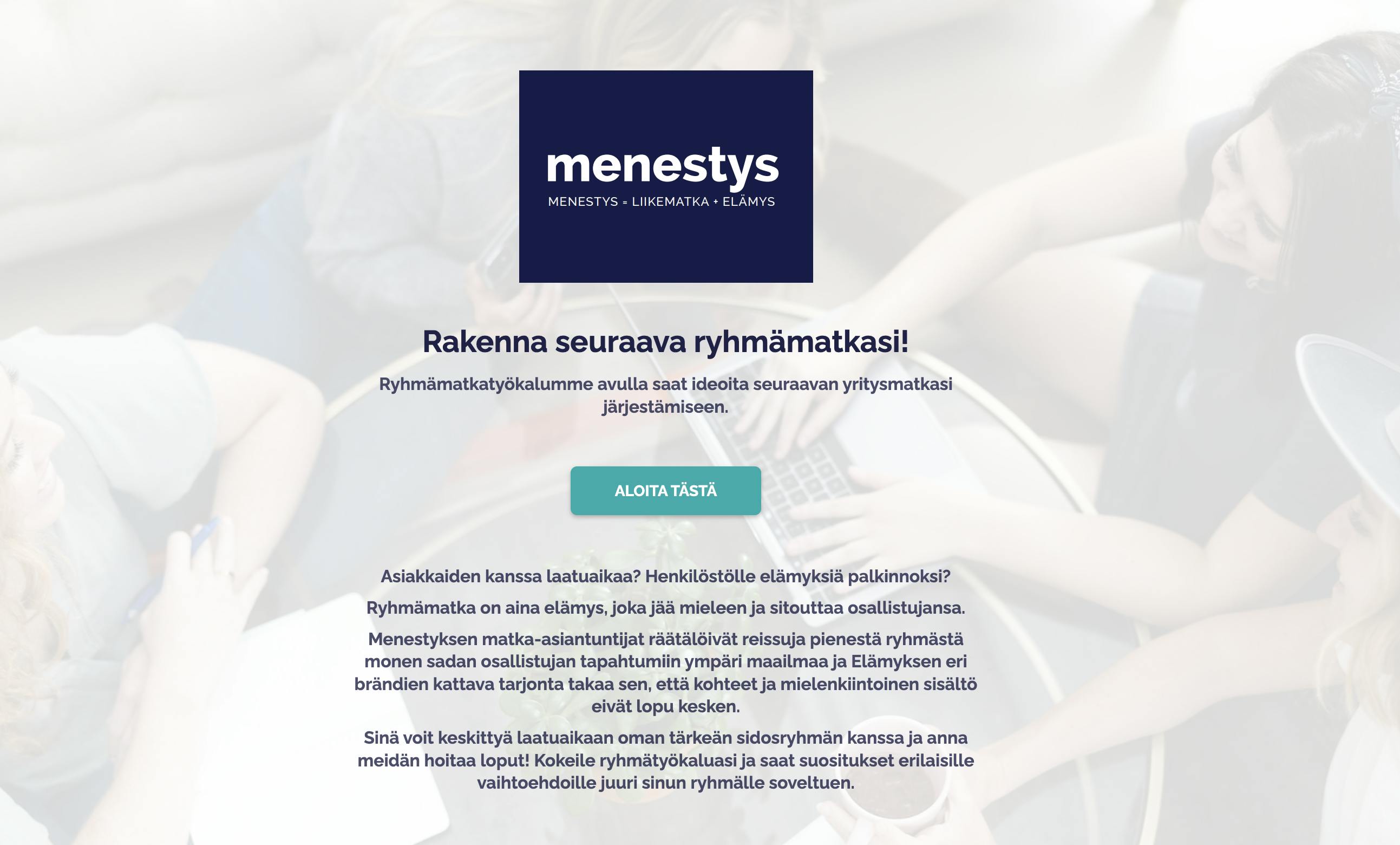 Menestyksen Ryhmämatkakone