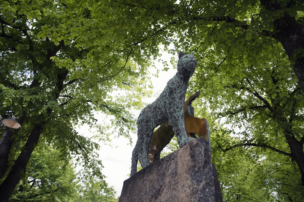 Ilves veistos Kotkan Veistospromenadilla